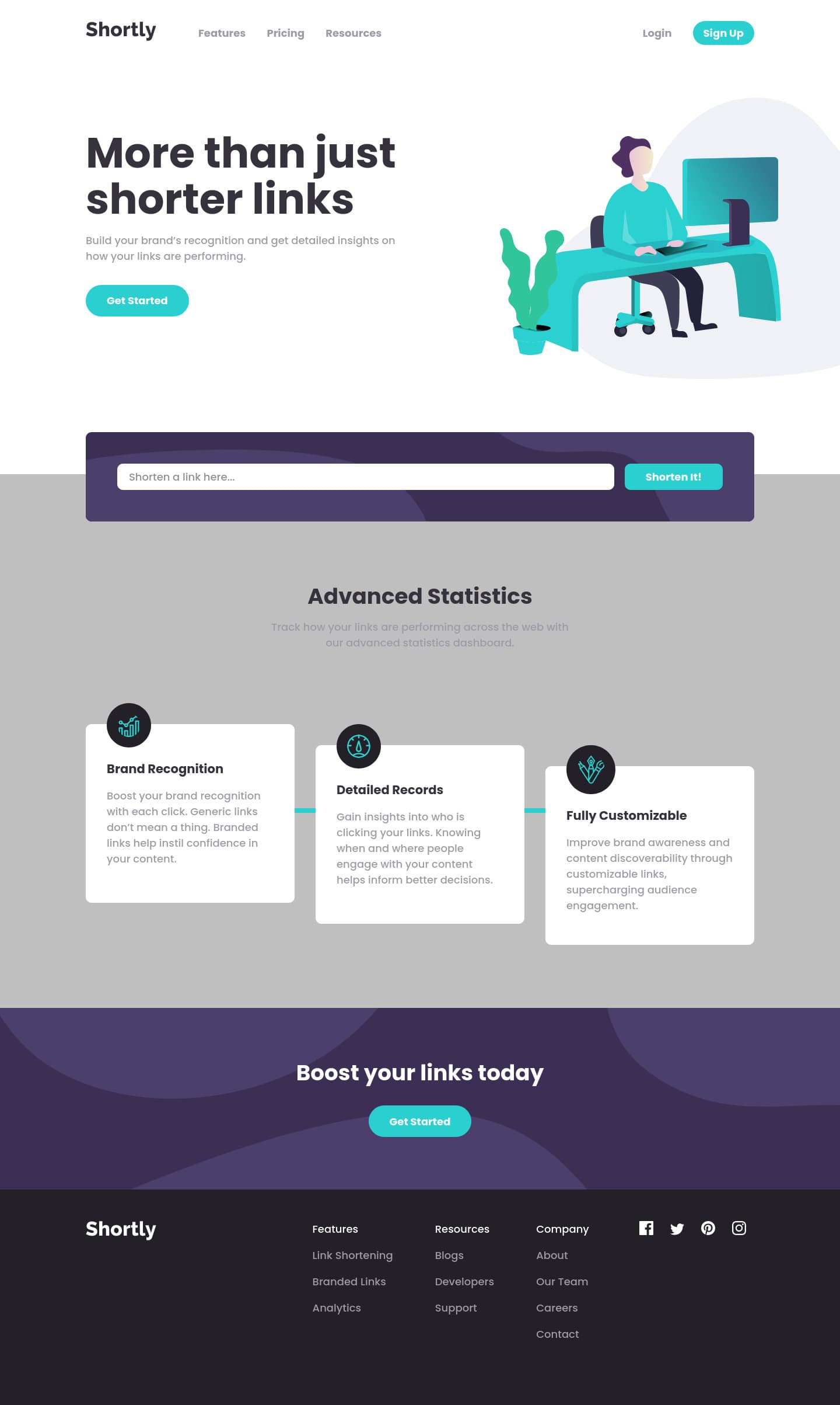 Shortly URL shortening API
